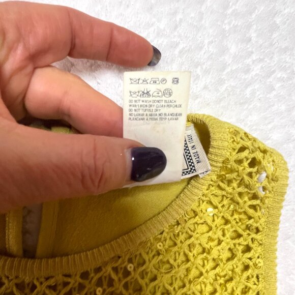 Gianni Versace sequin knitted sleeveless lime top IT 38 - Picture 11 of 15